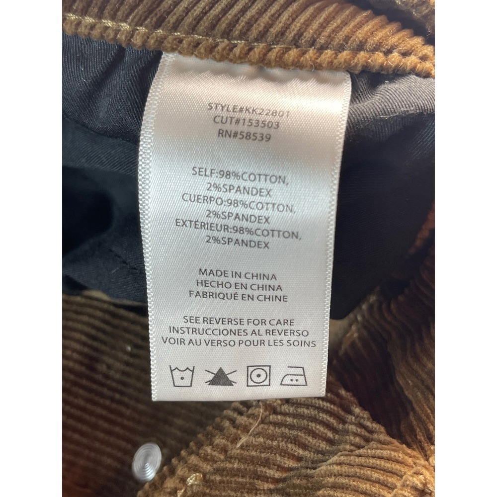 KUT from the Kloth Corduroy Rose Button Front Skirt Mushroom Size 12 - Picture 11 of 12